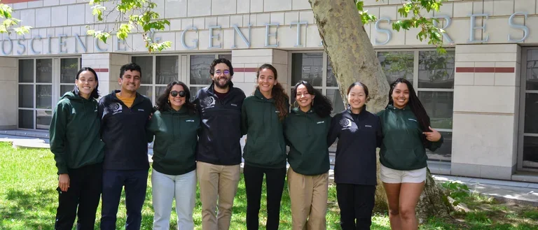 lab members wearing lab hoodies